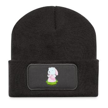 Polar Bear Bridal Wedding Dress Wedding - Recycled Patch Beanie - dark grey - Front