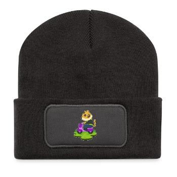 Tiger Scooter - Recycled Patch Beanie - dark grey - Front