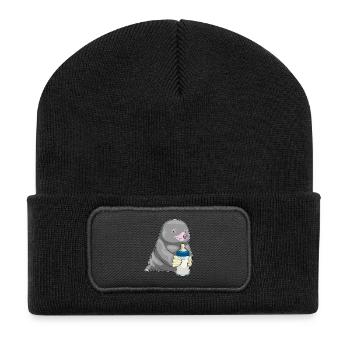 Mole Baby Bottle Milk - Recycled Patch Beanie - black - Front