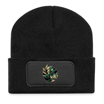Elegant plants - Recycled Patch Beanie - black - Front