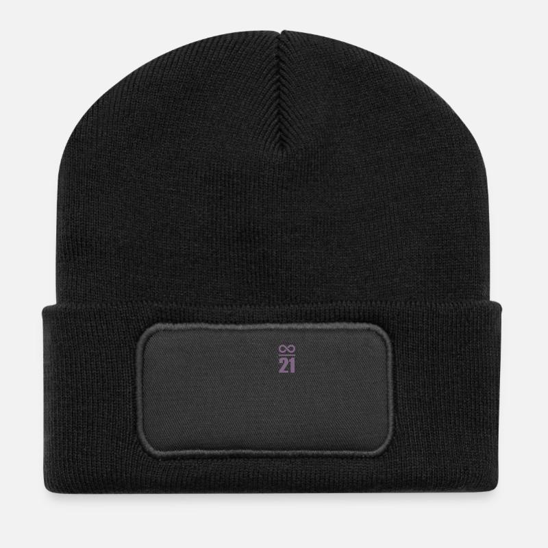 Bitcoin Sprüche Wertspeicher Unendlich 21 Millione - Recycelte Patch Beanie - Schwarz
