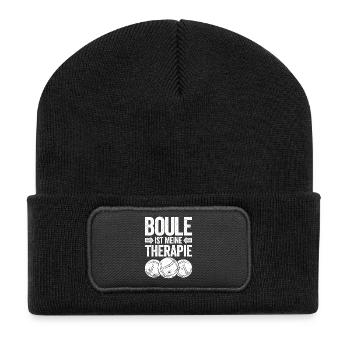 La boule est ma thérapie ! Joueur de boule - Beanie recyclé à patch - noir - Devant