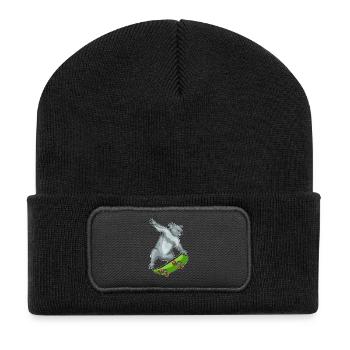 Koala Skater Skateboard Sport - Recycled Patch Beanie - black - Front