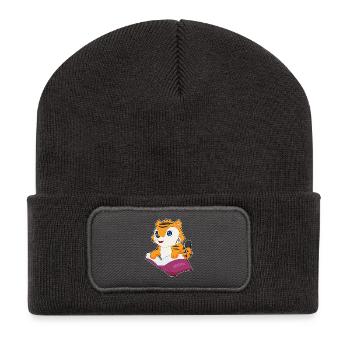 Tiger Book - Recycled Patch Beanie - dark grey - Front