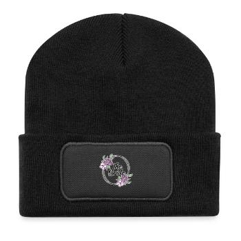 Motif de mariée - Beanie recyclé à patch - noir - Devant