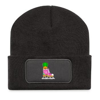 Patins à glace Carrot - Beanie recyclé à patch - charbon - Devant