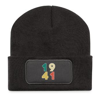 1941 - Born 1941 - Built in 1941 - Recycled Patch Beanie - dark grey - Front