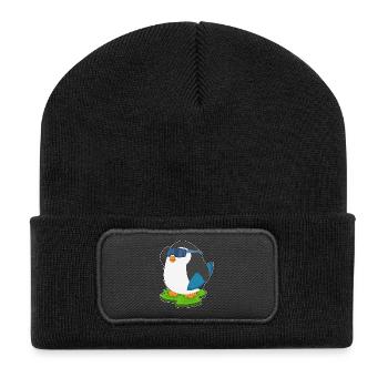 Été de surf Penguin - Beanie recyclé à patch - noir - Devant