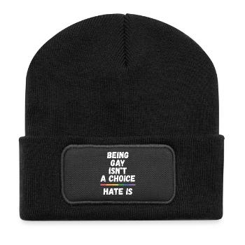 Mois de la fierté LGBT - Être gay n’est pas un choix - Beanie recyclé à patch - noir - Devant