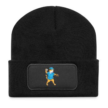 Sports de gants de baseball de baseball Cat - Beanie recyclé à patch - noir - Devant