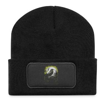 Halloween Raven Occult Spiritual Crow Crows - Recycled Patch Beanie - black - Front