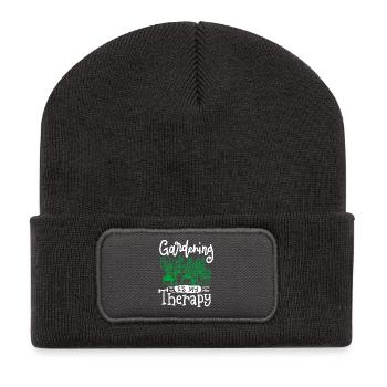 Gartenarbeit Gärtner - Recycelte Patch Beanie - Dunkelgrau - Vorne