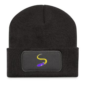 Rocket motif - Recycled Patch Beanie - dark grey - Front