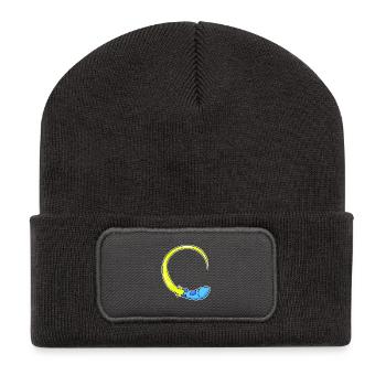 Rocket motif - Recycled Patch Beanie - dark grey - Front