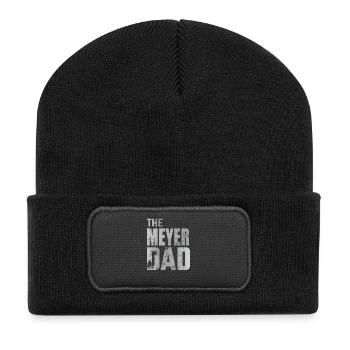 Meyer Père Papa Idée cadeau Fête des Pères - Beanie recyclé à patch - noir - Devant