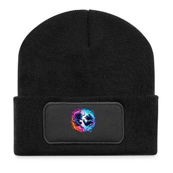 Bull vs Bear Exchange Battle - Recycled Patch Beanie - black - Front
