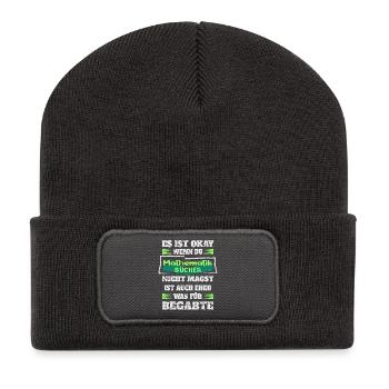 Mathematik Bücher - Recycelte Patch Beanie - Dunkelgrau - Vorne
