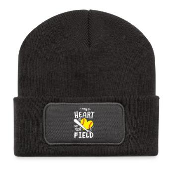 Softball Mama Papa - Recycelte Patch Beanie - Dunkelgrau - Vorne