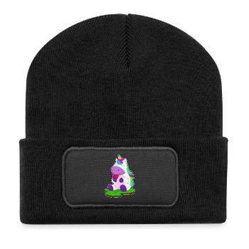 Unicorn Poker Poker Card Game - Recycled Patch Beanie - black - Front