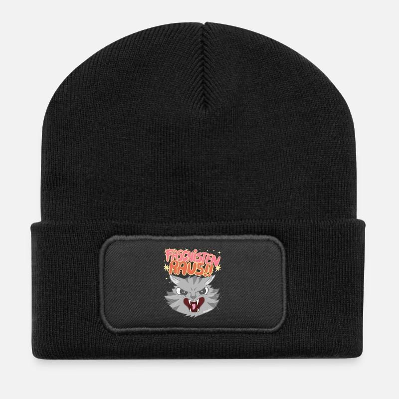 Faschisten Raus! 2 - Recycelte Patch Beanie - Schwarz