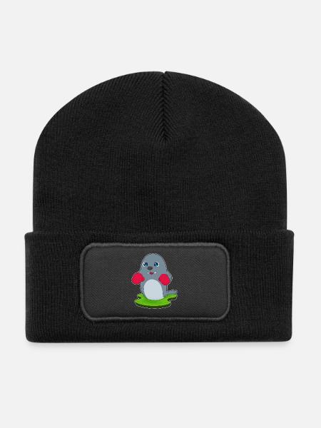 Gants de boxe Seal Boxer Boxing Boxing - Beanie recyclé à patch - noir