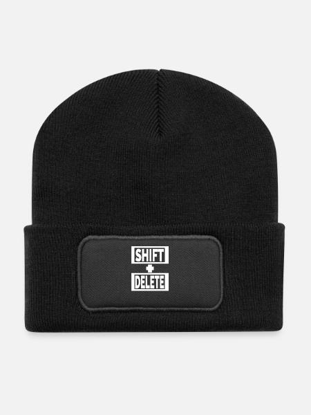 style de vie du clavier SHIFT+DELETE - Beanie recyclé à patch - noir