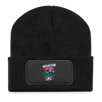 Alpinisme et aventure - Beanie recyclé à patch - noir - Devant