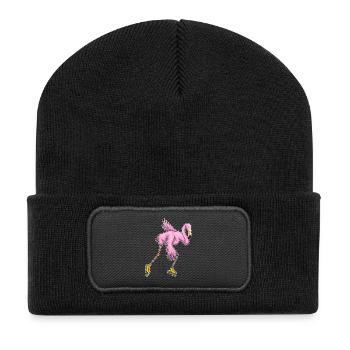Flamingo Inline skating Inline skates - Recycelte Patch Beanie - Schwarz - Vorne