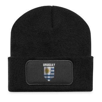 Flag of Uruguay, Uruguayan pride - Recycled Patch Beanie - black - Front