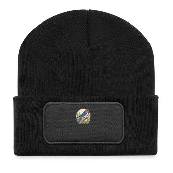 Bird breeder Ornithologist Bird watcher - Recycled Patch Beanie - black - Front