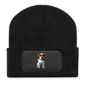 Jack Russell Terrier Hunde Liebhaber Jack Russells - Recycelte Patch Beanie - Schwarz - Vorne