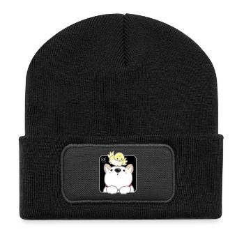 Chien Coréen - Style Japonais 02 - Beanie recyclé à patch - noir - Devant