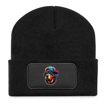 Dog - Recycled Patch Beanie - black - Front