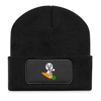 Rabbit Carrot - Recycled Patch Beanie - black - Front
