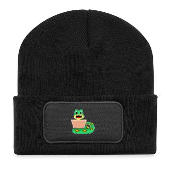 Snake Laptop - Recycled Patch Beanie - black - Front