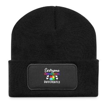 Autismus Sonderpädagogik Lehrer - Recycelte Patch Beanie - Schwarz - Vorne
