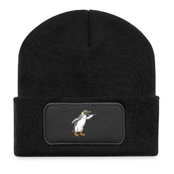 Pingouin Dart Dart - Beanie recyclé à patch - noir - Devant