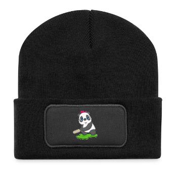 Panda Cricket Cricket Bats - Recycled Patch Beanie - black - Front