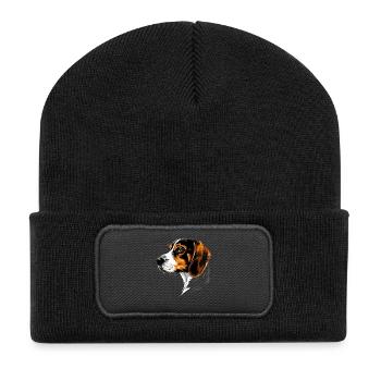 Beagle Chiot Beagles Chien mignon Beagle anglais - Beanie recyclé à patch - noir - Devant