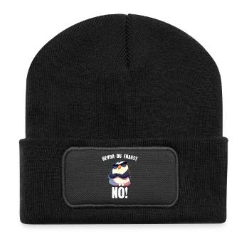 Before you ask: Nope! Penguin Cartoon Sarcasm - Recycled Patch Beanie - black - Front