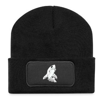 Requin Halloween Fantôme - Beanie recyclé à patch - noir - Devant