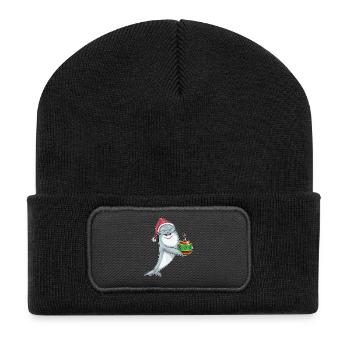Boule de Noël Dauphin Noël - Beanie recyclé à patch - noir - Devant