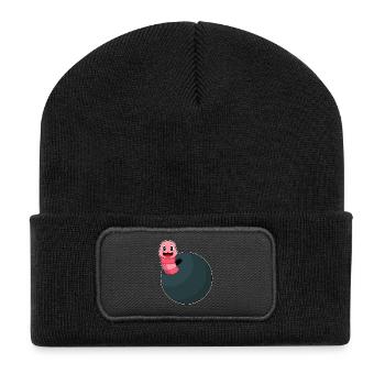 Worm Bowling Bowling Ball - Recycled Patch Beanie - black - Front