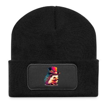 Hedgehog - Recycled Patch Beanie - black - Front