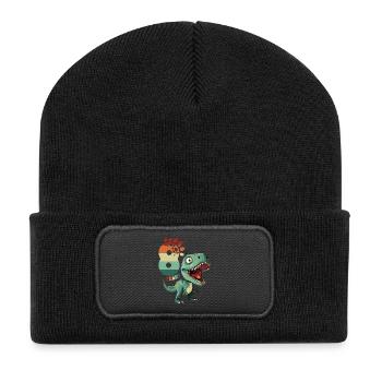 T-Rex Tyrannosaurus 8 Years 8th Birthday Gift - Recycled Patch Beanie - black - Front