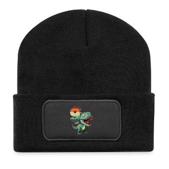 T-Rex Tyrannosaurus 9 Years 9th Birthday Gift - Recycled Patch Beanie - black - Front