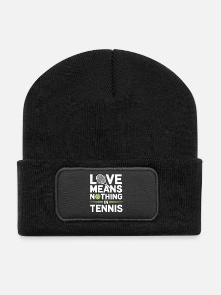 Love Means Tennis - Recycled Patch Beanie - black