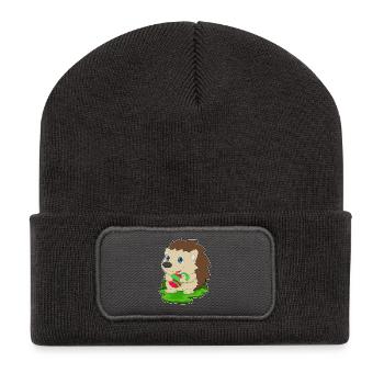 Boule de Noël Porc-épic - Beanie recyclé à patch - charbon - Devant