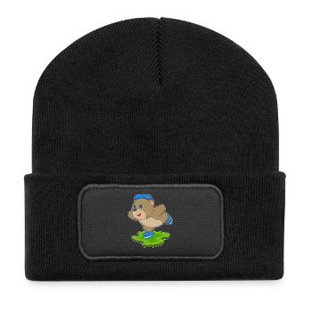 Bär Inline skating Inline skates - Recycelte Patch Beanie - Schwarz - Vorne