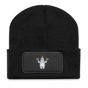 Hippopotamus Birthday Confetti - Recycled Patch Beanie - black - Front